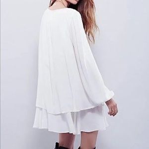 RARE free people Beck dress, white, medium